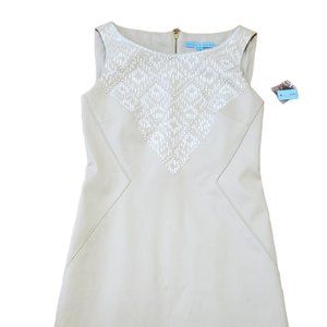 Antonio Melani Women's 0/X-Small Carys Papyrus Sheath Sleeveless Dress NWT $150